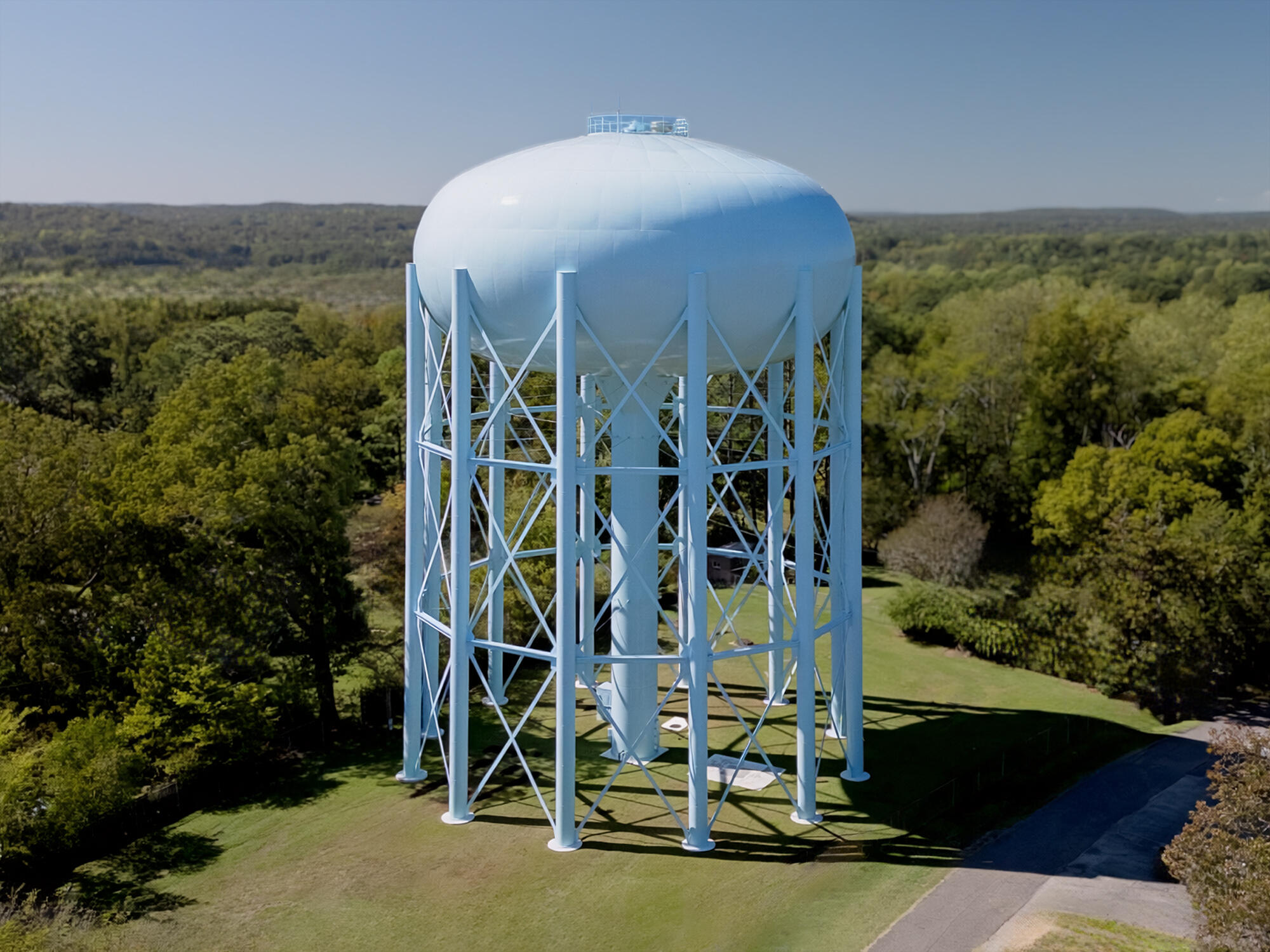 Drone photo of water tank