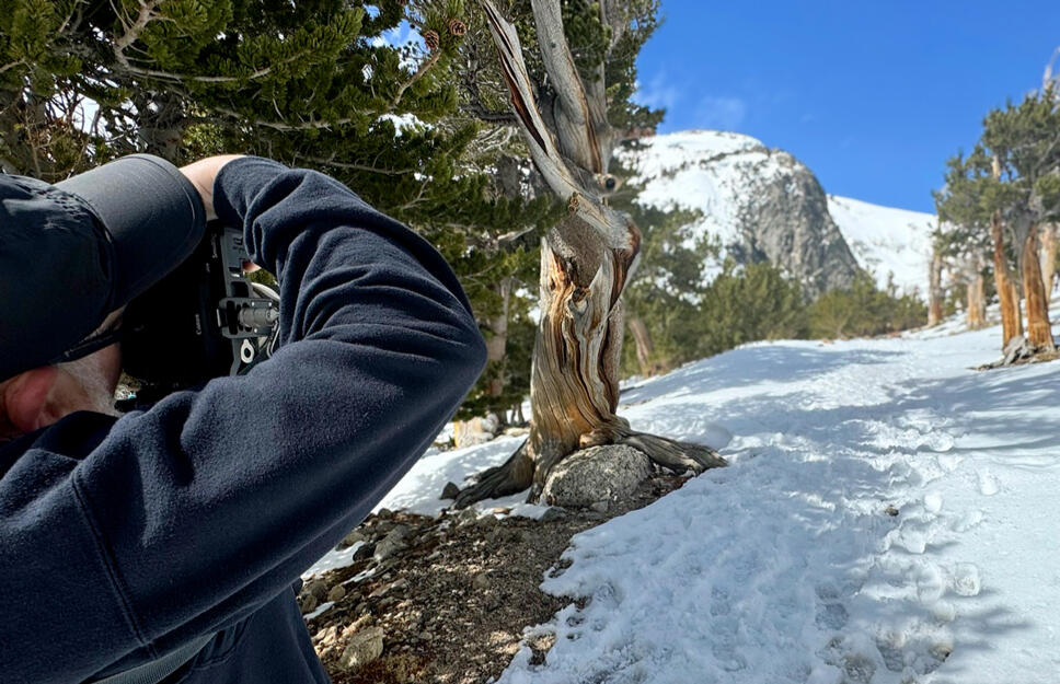 Michael Shooting on St. Mary's Glacier in Colorado
